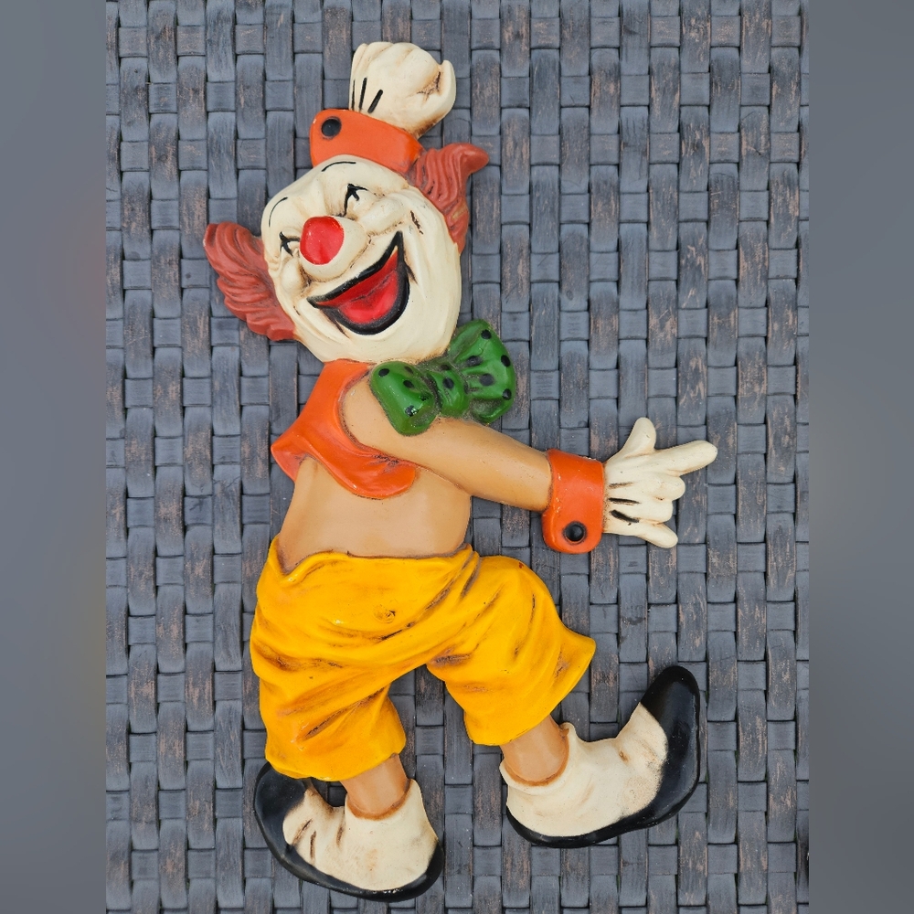 Vintage Homco Clown Plastic Wall Plaques Collectible Wall Decor Scary Creepy - Picture 2 of 15